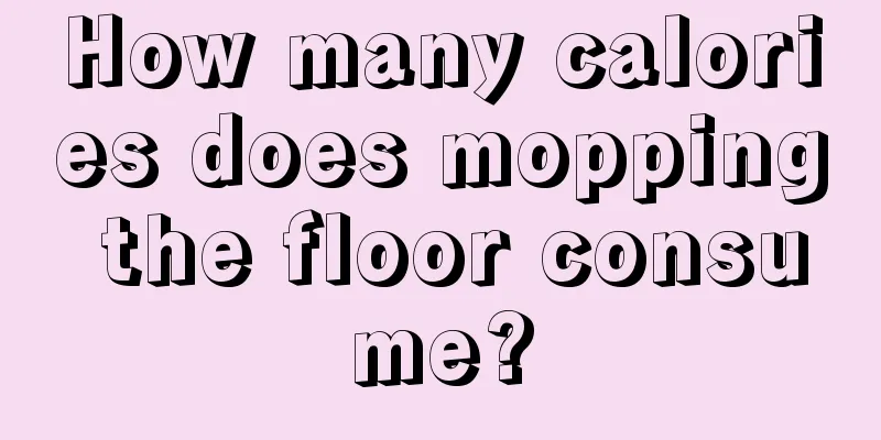 How many calories does mopping the floor consume?