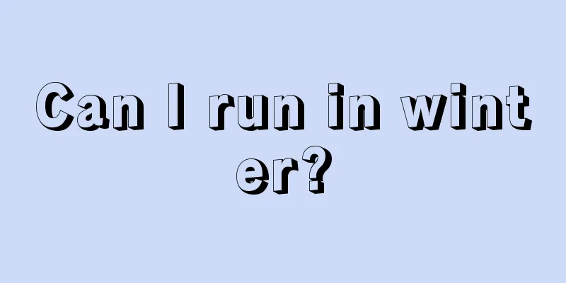 Can I run in winter?
