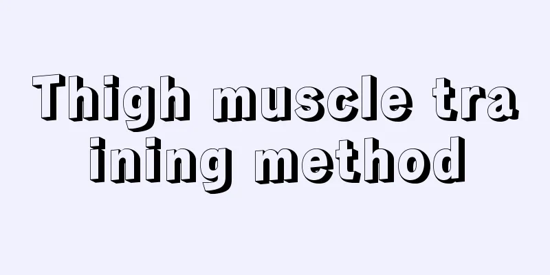 Thigh muscle training method
