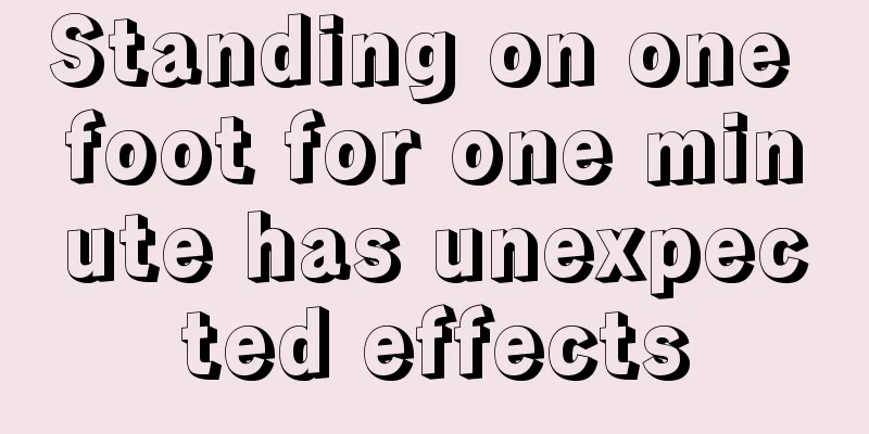 Standing on one foot for one minute has unexpected effects