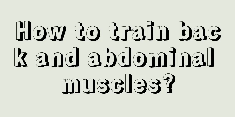 How to train back and abdominal muscles?