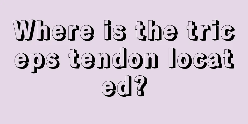 Where is the triceps tendon located?