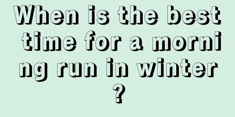 When is the best time for a morning run in winter?