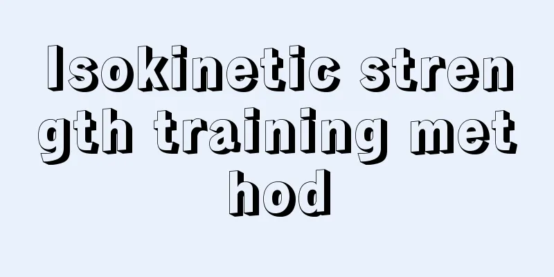 Isokinetic strength training method