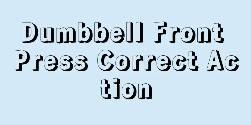 Dumbbell Front Press Correct Action