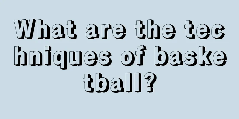 What are the techniques of basketball?