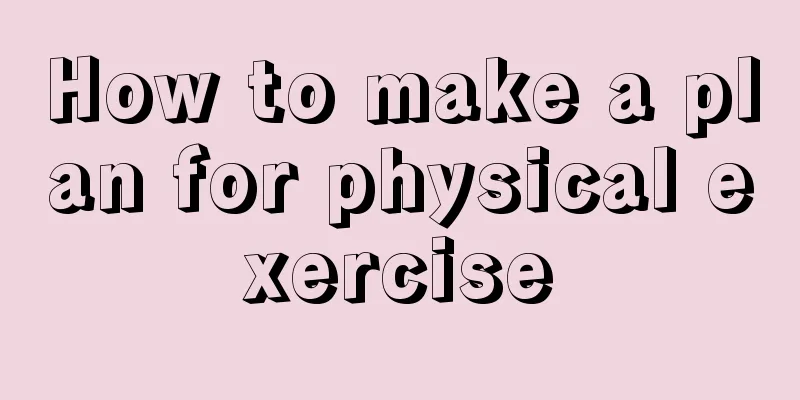 How to make a plan for physical exercise