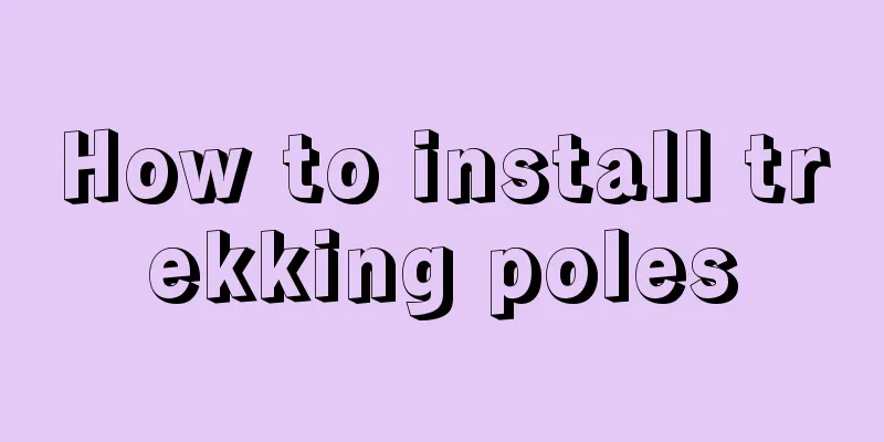 How to install trekking poles