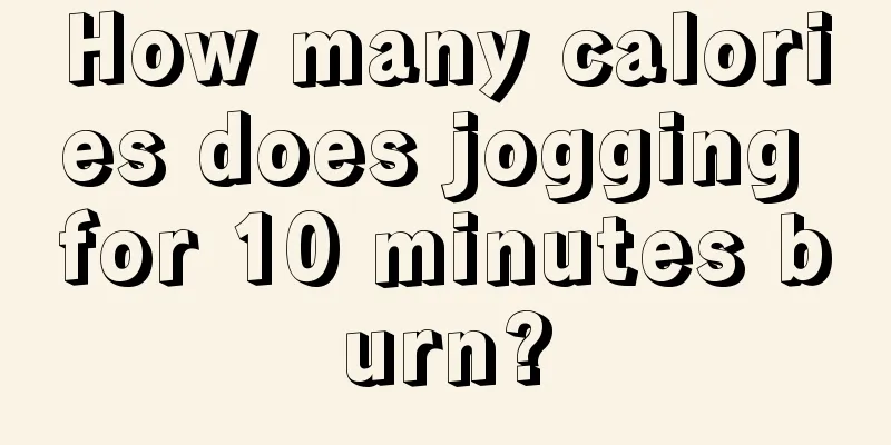How many calories does jogging for 10 minutes burn?