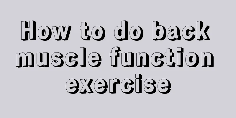 How to do back muscle function exercise