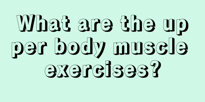 What are the upper body muscle exercises?