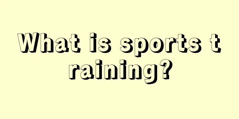 What is sports training?