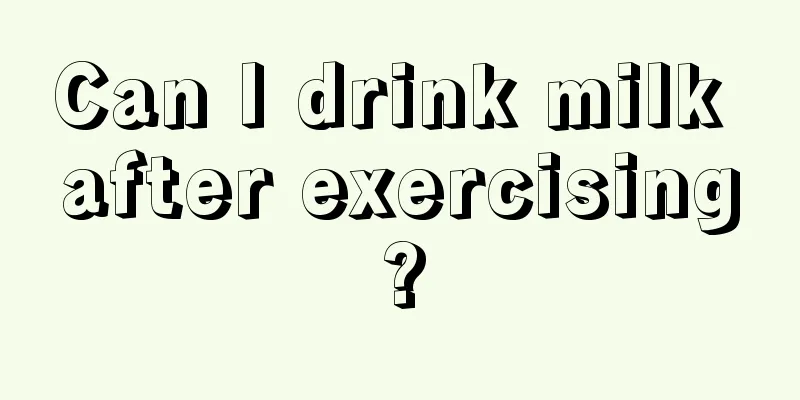Can I drink milk after exercising?