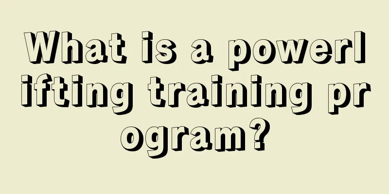 What is a powerlifting training program?