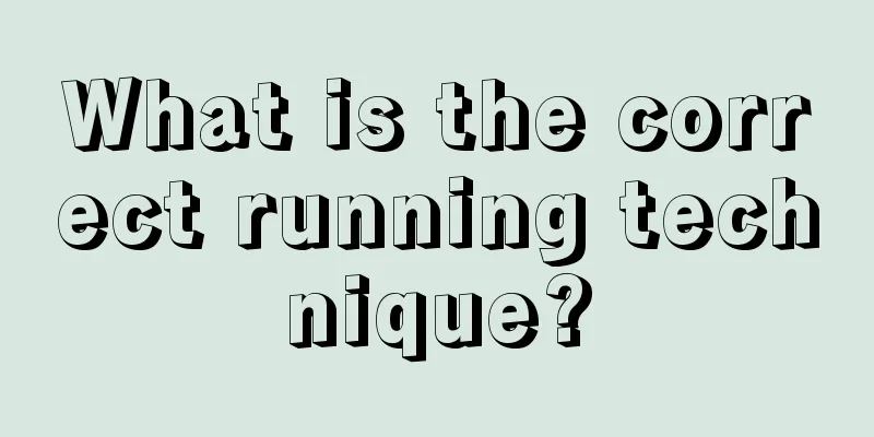 What is the correct running technique?